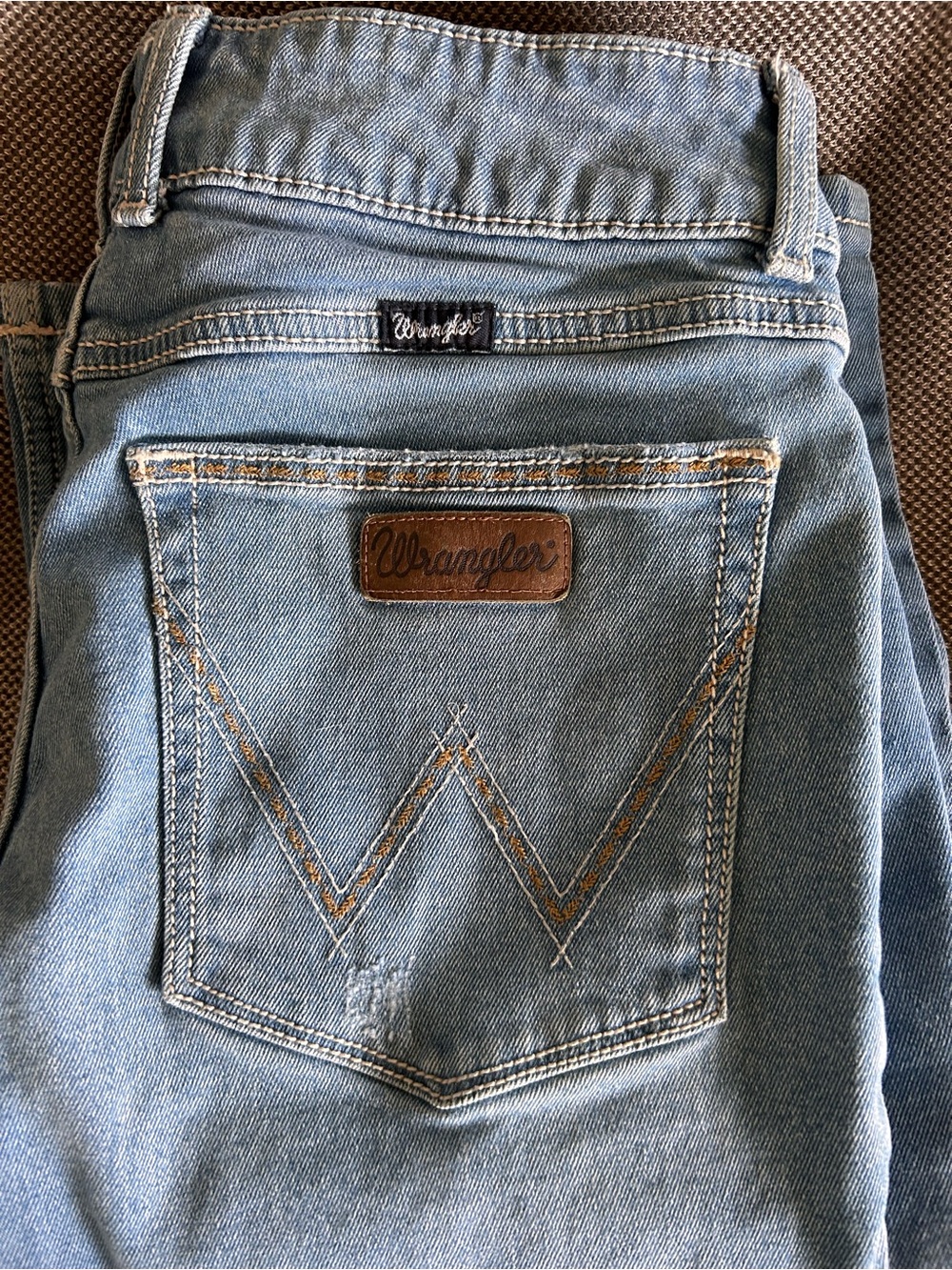 Wrangler Light Blue Bootcut Jeans with Signature Back Pocket